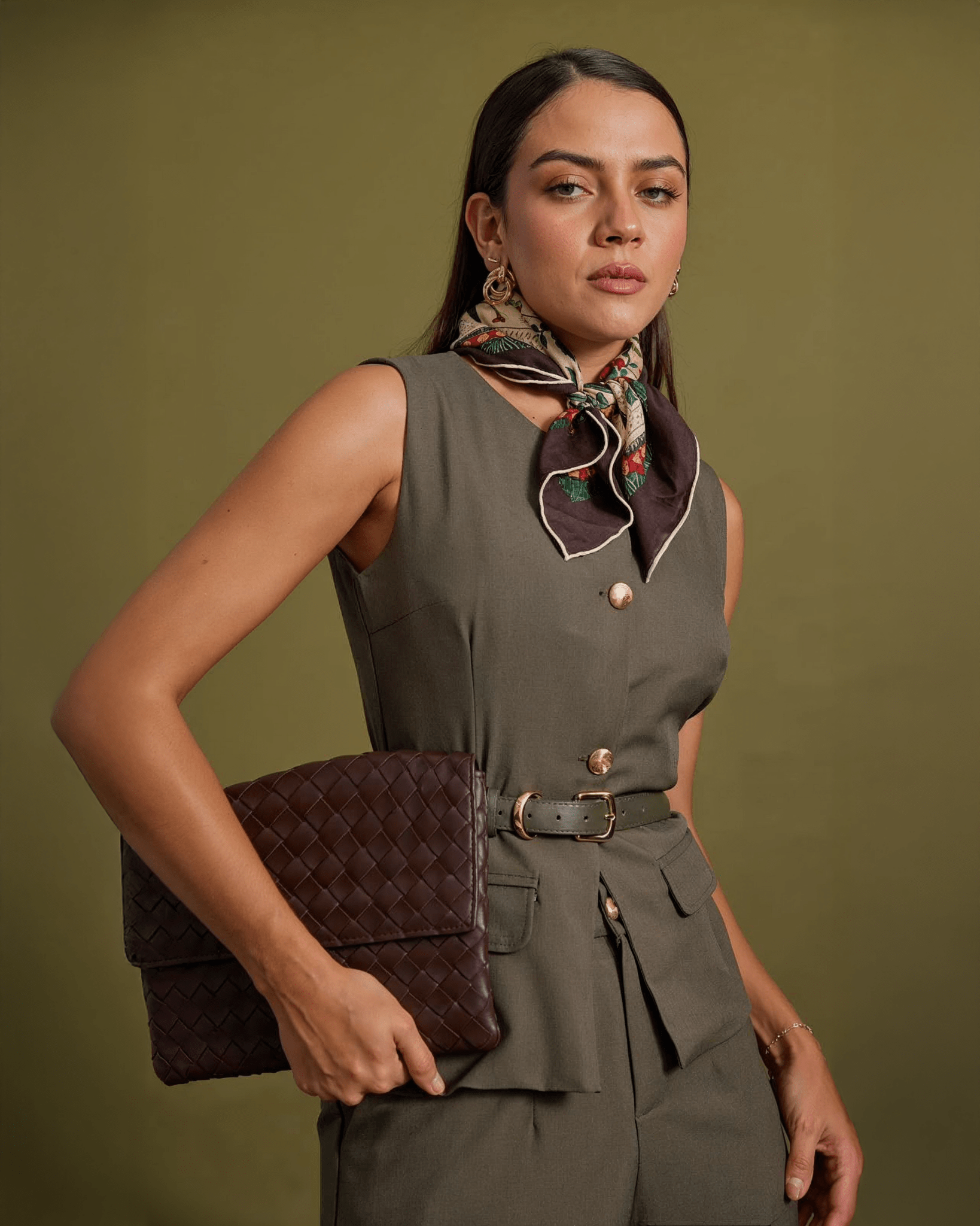Conjunto Sastre Elegante para Mujer sin Mangas con Pantalón Palazzo - ROXANZ