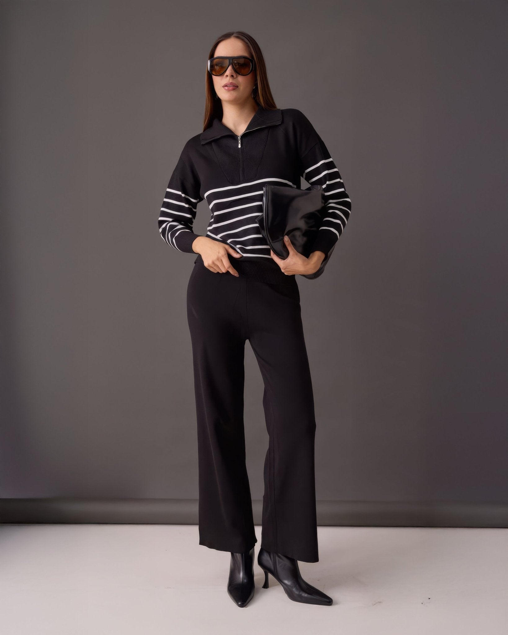 Conjunto Tejido Con Líneas Horizontales - ROXANZ