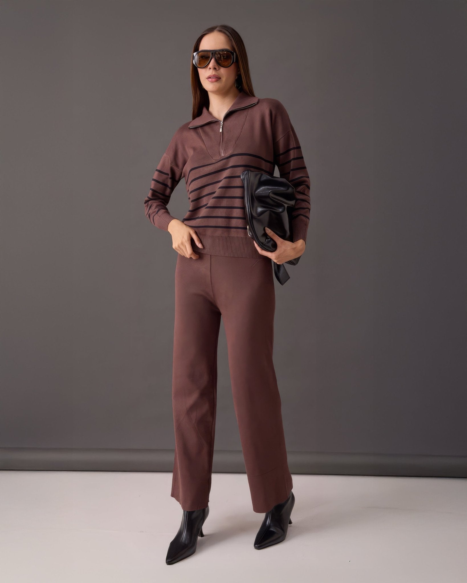 Conjunto Tejido Con Líneas Horizontales - ROXANZ