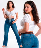 Jeans Recto Clásico Azul