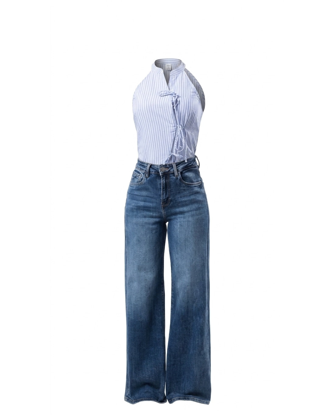 Jeans Palazzo Mezclilla Azul Oscuro