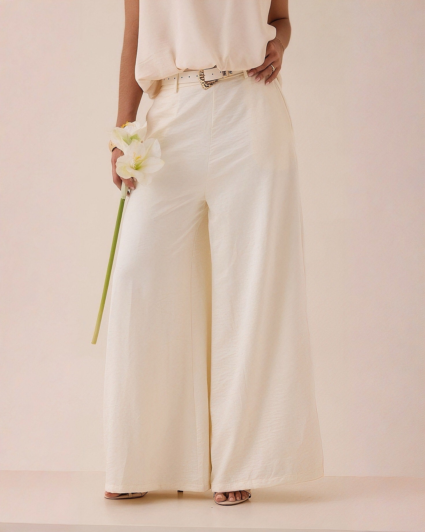 Pantalón Wide Leg Lino