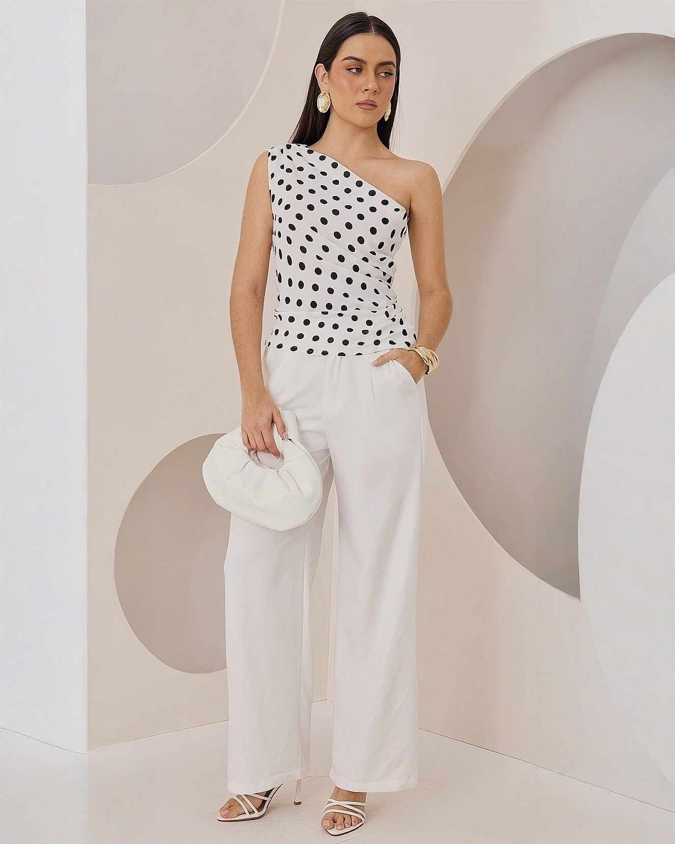 Top Asimétrico Lunares