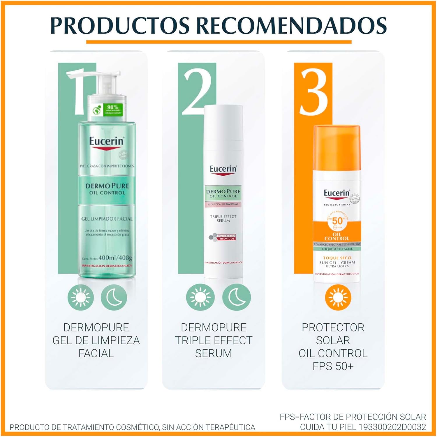 Eucerin Protector solar facial efecto mate toque seco Oil Control, , 50 ml - Roxanz