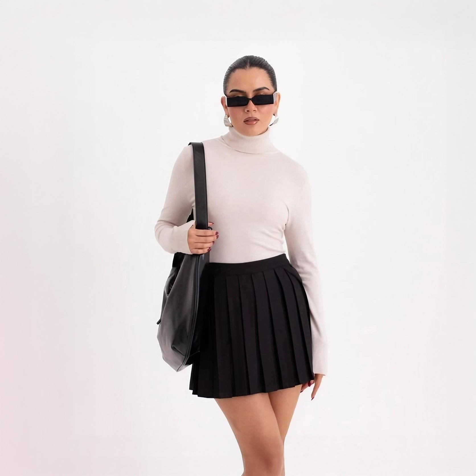 Falda Plisada Chic Estilo Moderno para Mujer - Roxanz