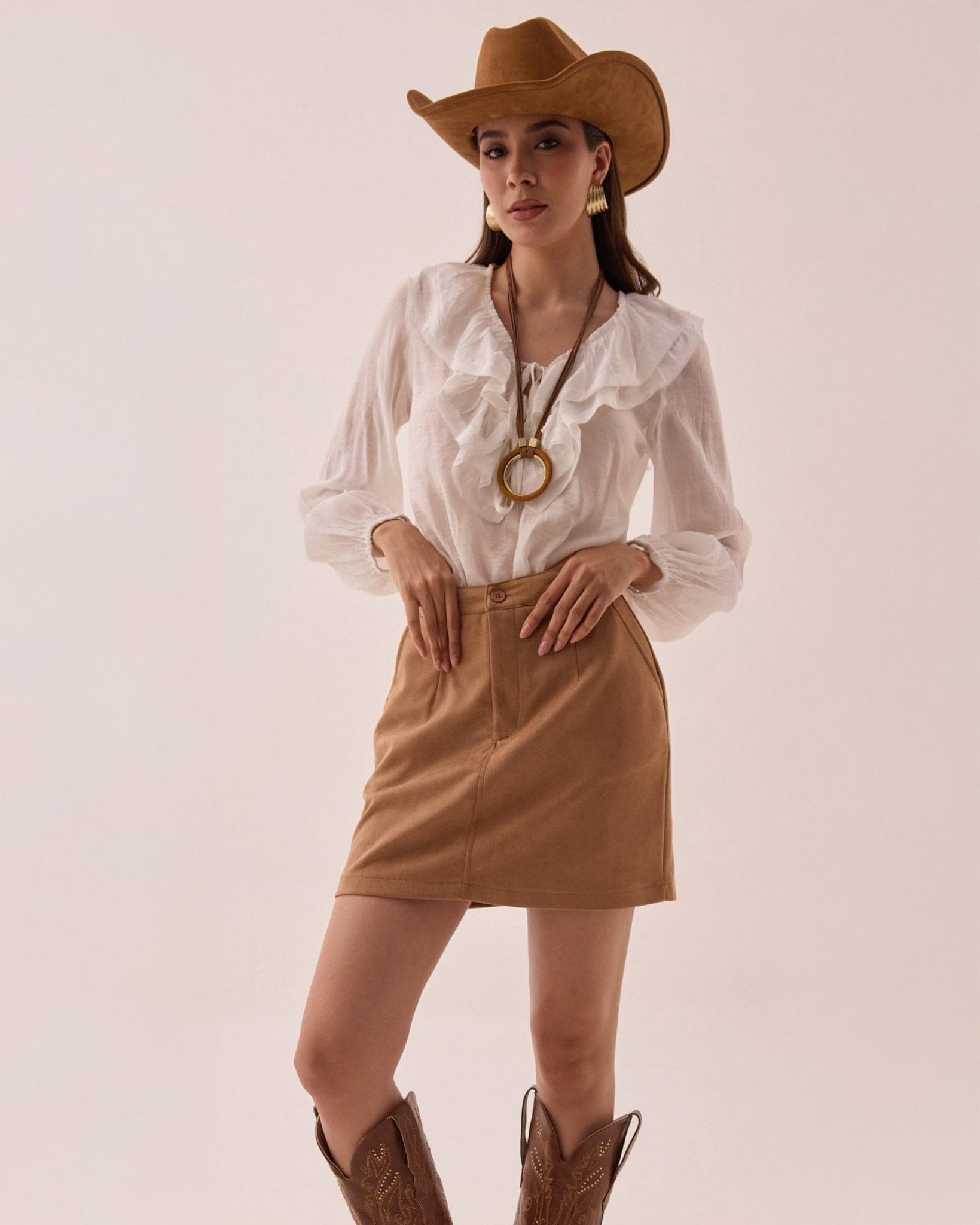 Falda Short Casual para Mujer Estilo Western - ROXANZ