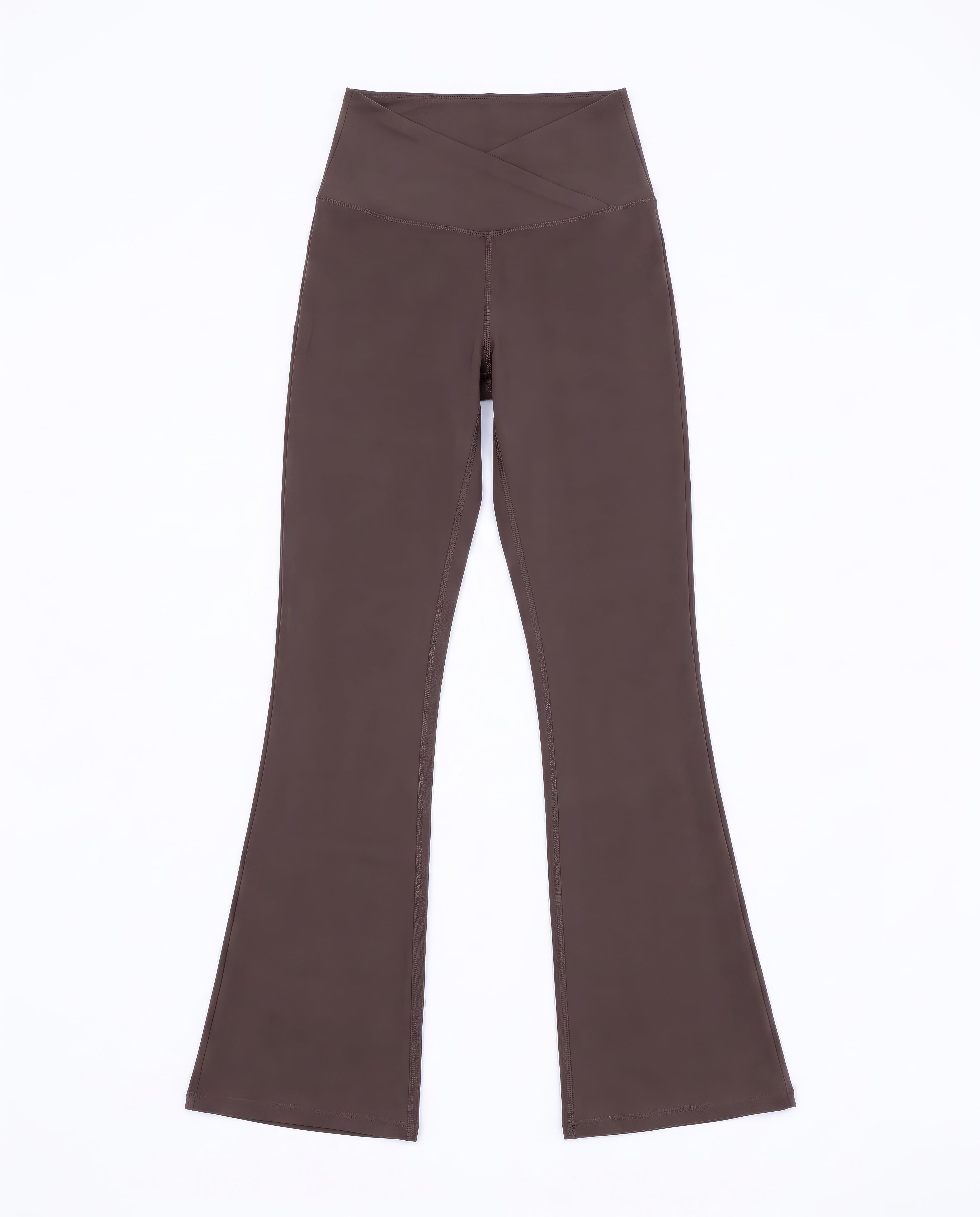 Pantalón Deportivo Acampanado Camel Cintura Alta