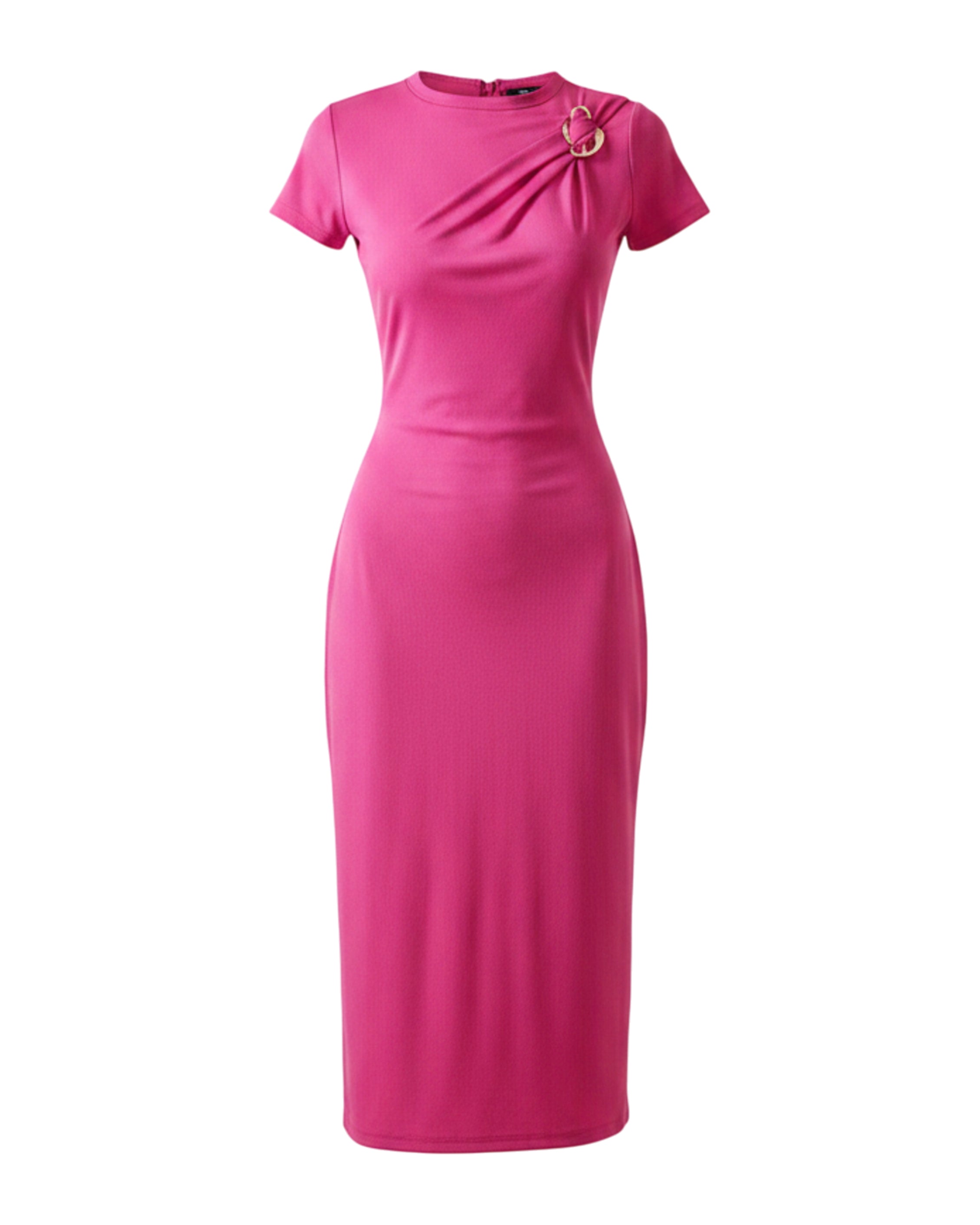 Vestido de Licra Con Hebilla Dorada
