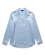Camisa Satinada de manga larga botones