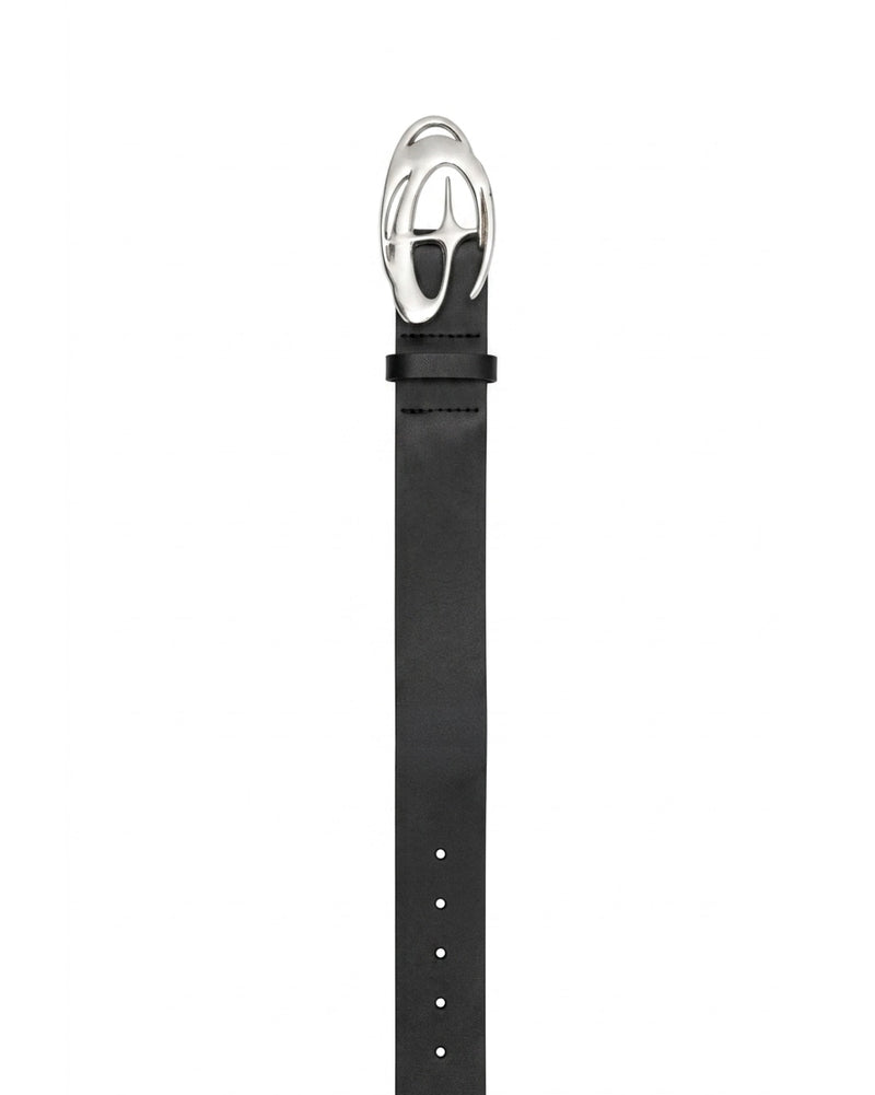 Cinto Negro Hebilla Diseño Plata Unitalla Negro