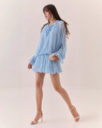Vestido Gasa Azul Unitalla