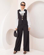 Conjunto Chaleco Pantalón Coordinado Lunares