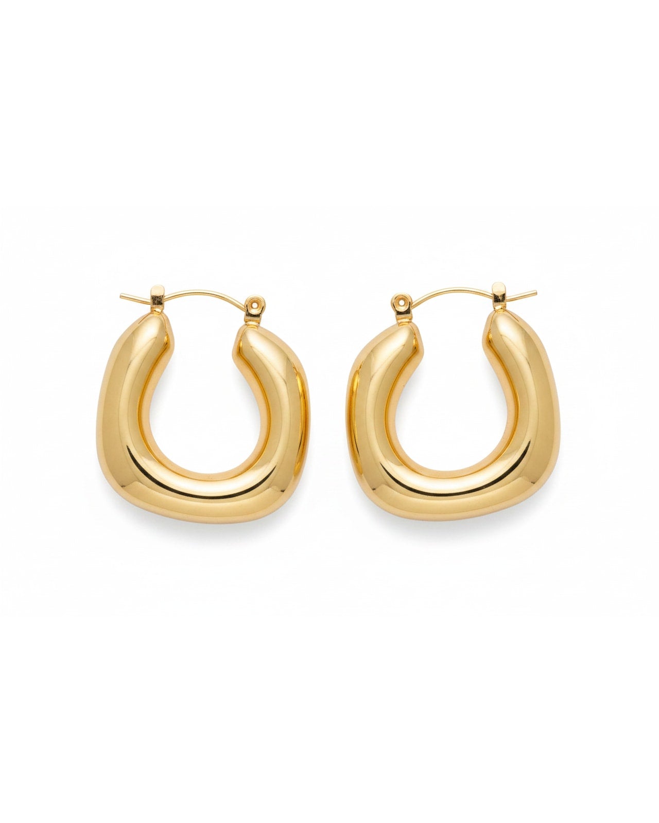 Aretes Arracadas Doradas Lisas