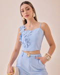 Conjunto de Pantalón y Top de Flores