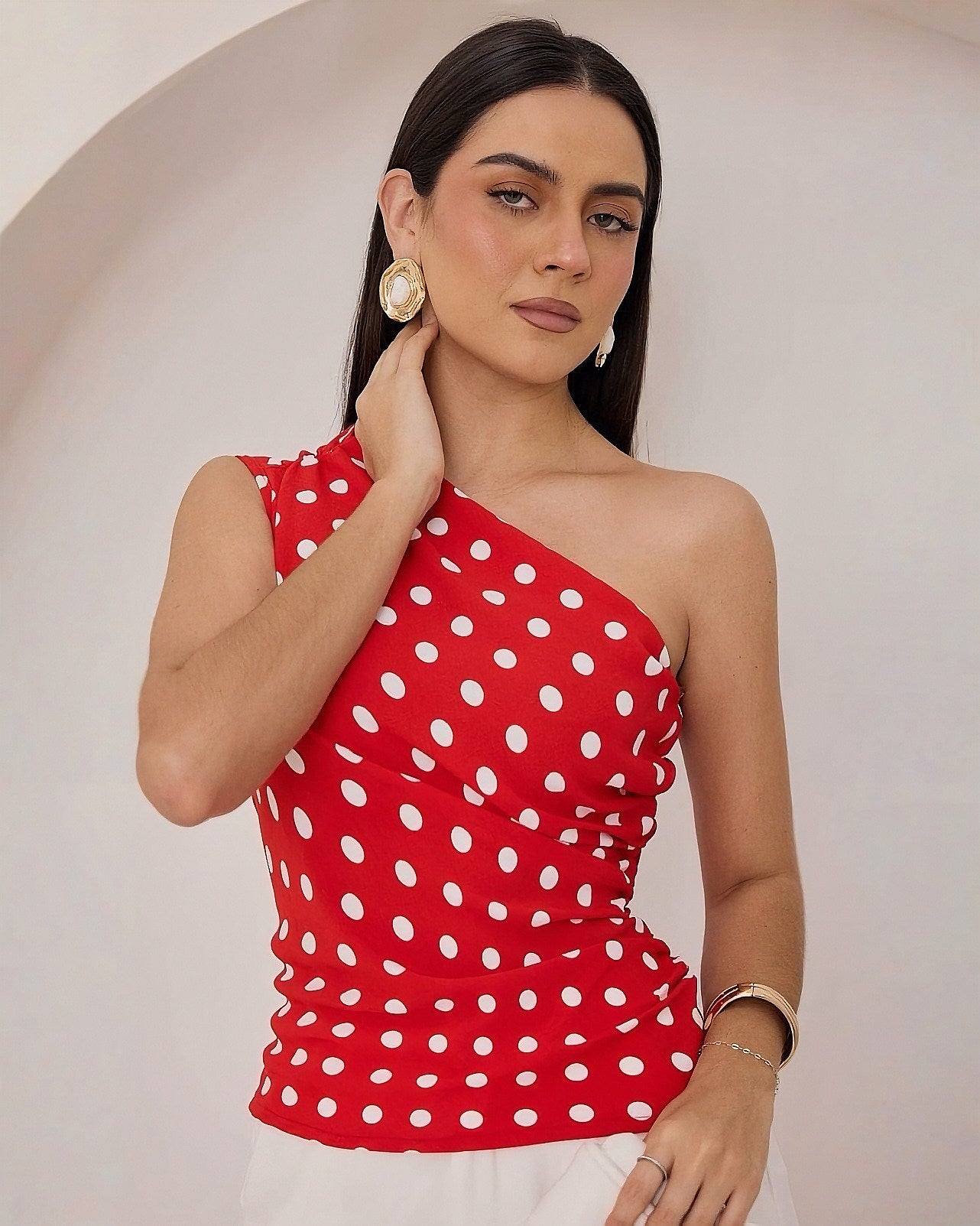 Top Asimétrico Lunares