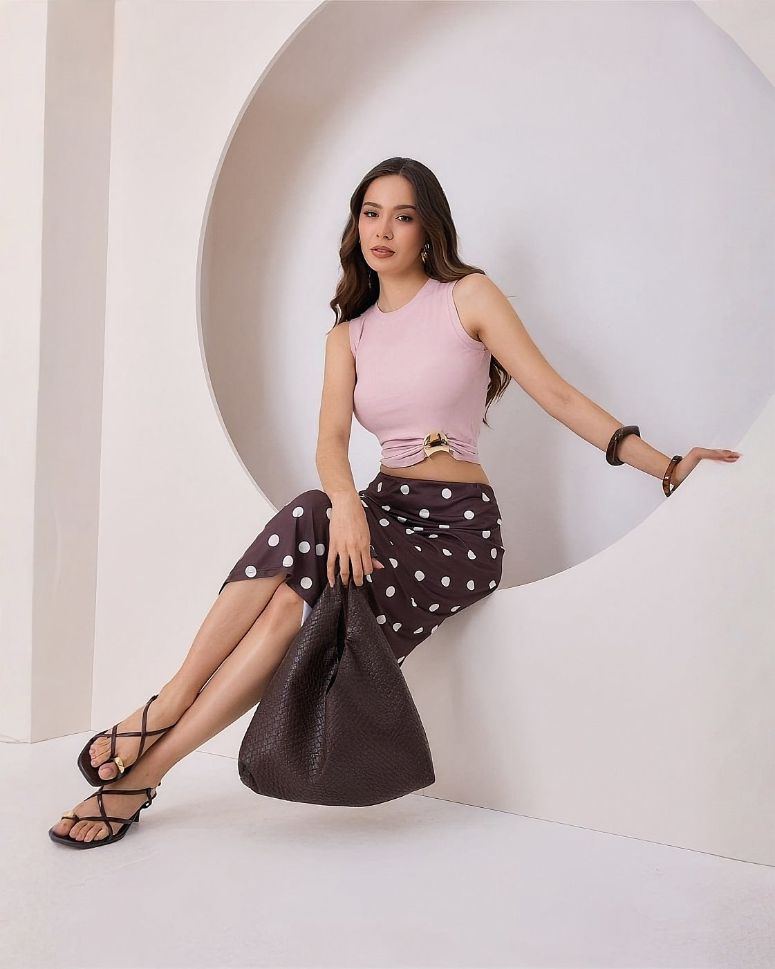 Top Acanalado Corto Casual