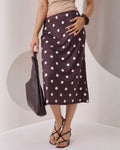 Falda Midi Estampado Lunares