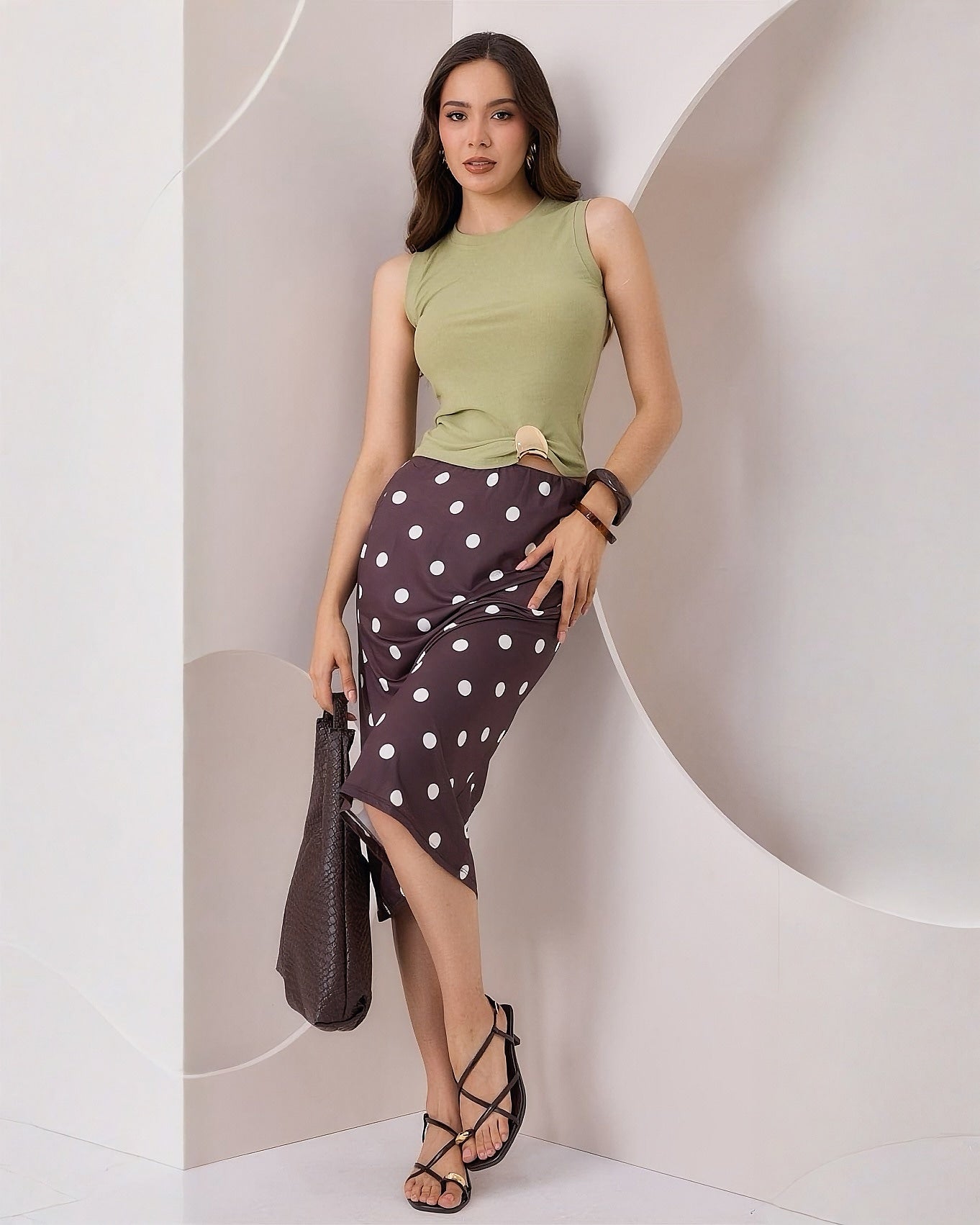 Top Acanalado Corto Casual