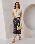 Falda Midi Estampado Lunares