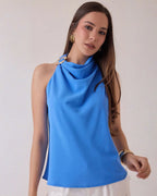 Top Halter Drapeado Elegante