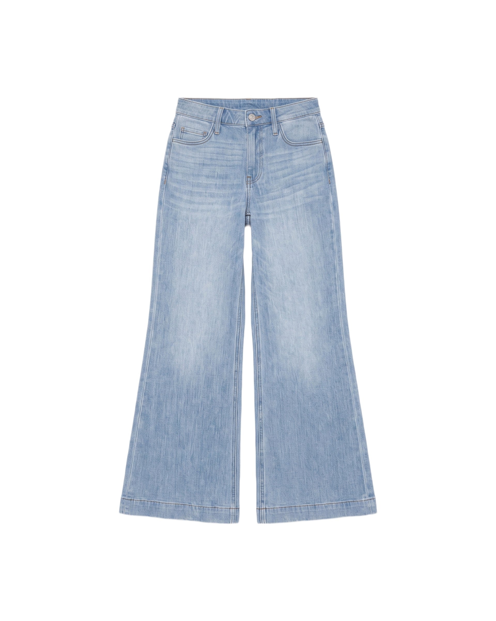 Jeans Flare Mezclilla Claro Cintura Alta