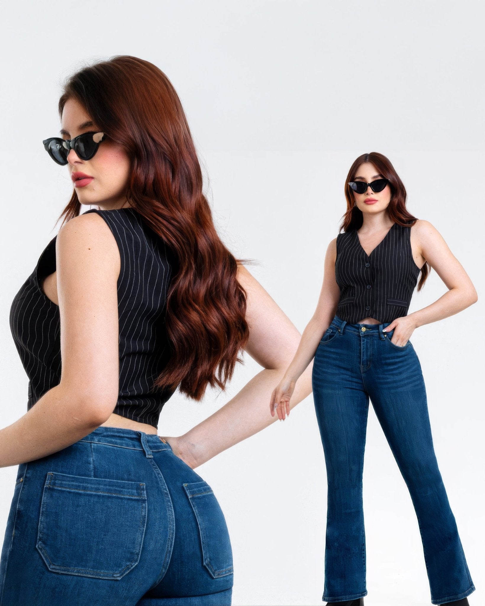 Jeans Bootcut Azul de Mujer Tiro Alto - ROXANZ