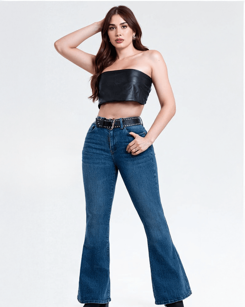 Jeans Campana de Mezclilla para Mujer Michelle Ferrar - ROXANZ