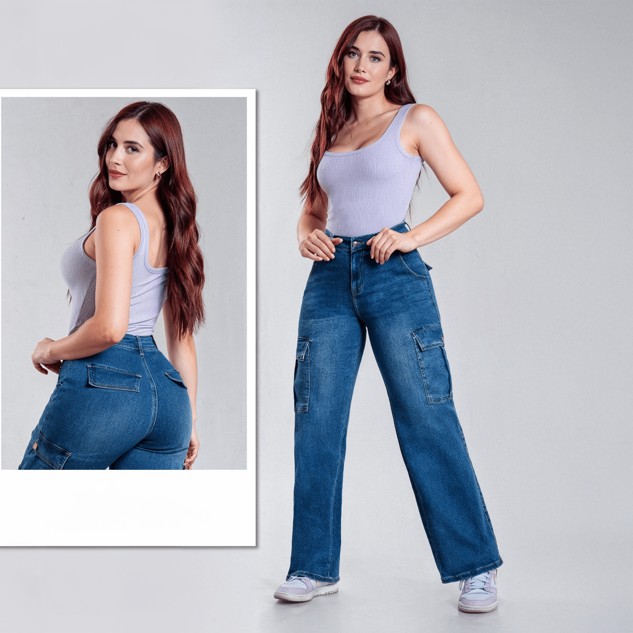 Jeans Cargo Wide Leg Juliette para Mujer - ROXANZ