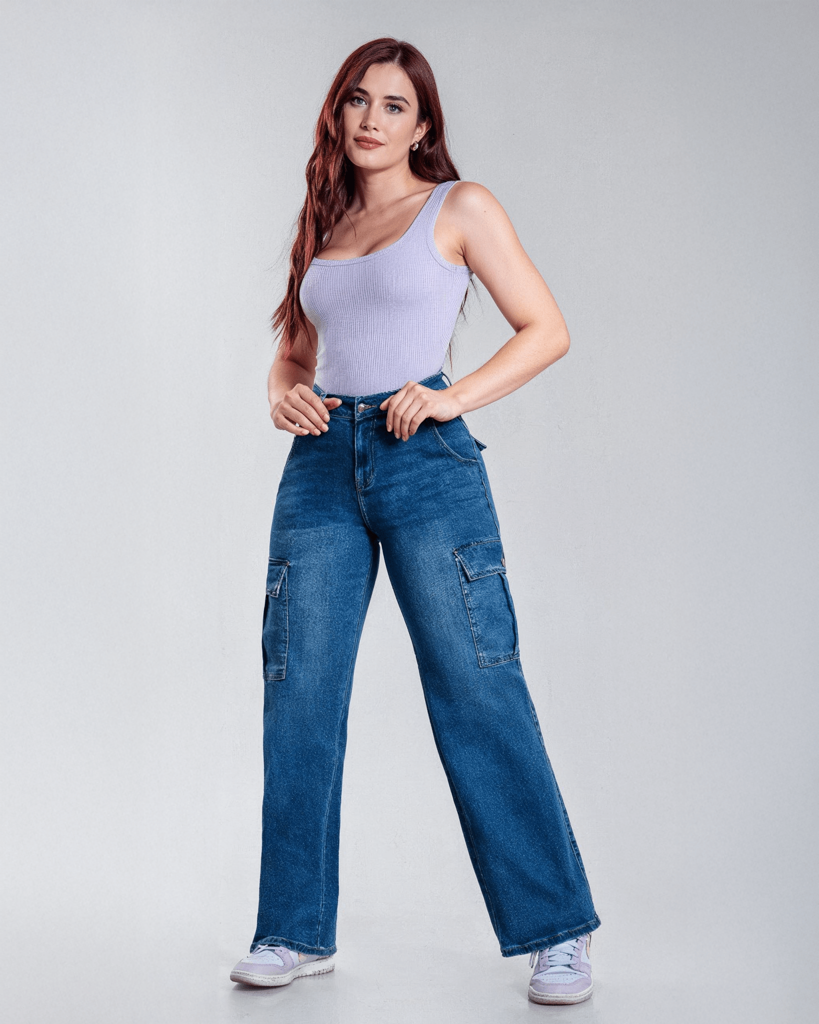 Jeans Cargo Wide Leg para Mujer - ROXANZ