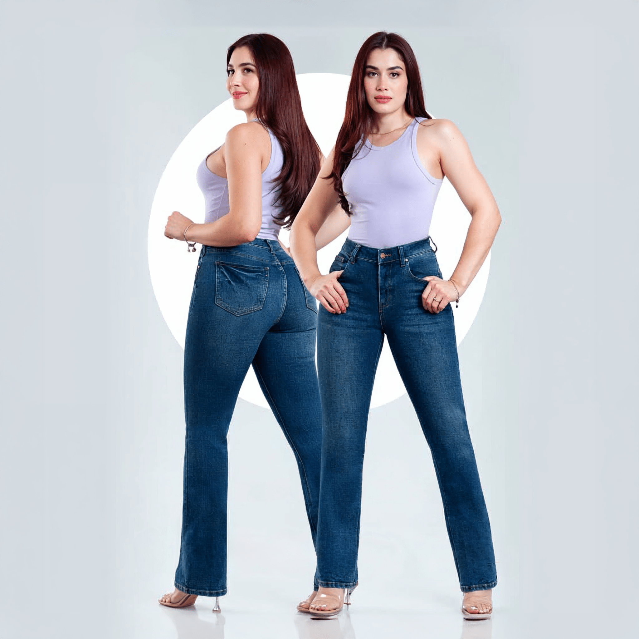 Jeans Corte Recto Michelle Ferrar para Mujer - ROXANZ