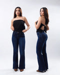 Jeans Flare Azul Oscuro para Mujer - ROXANZ