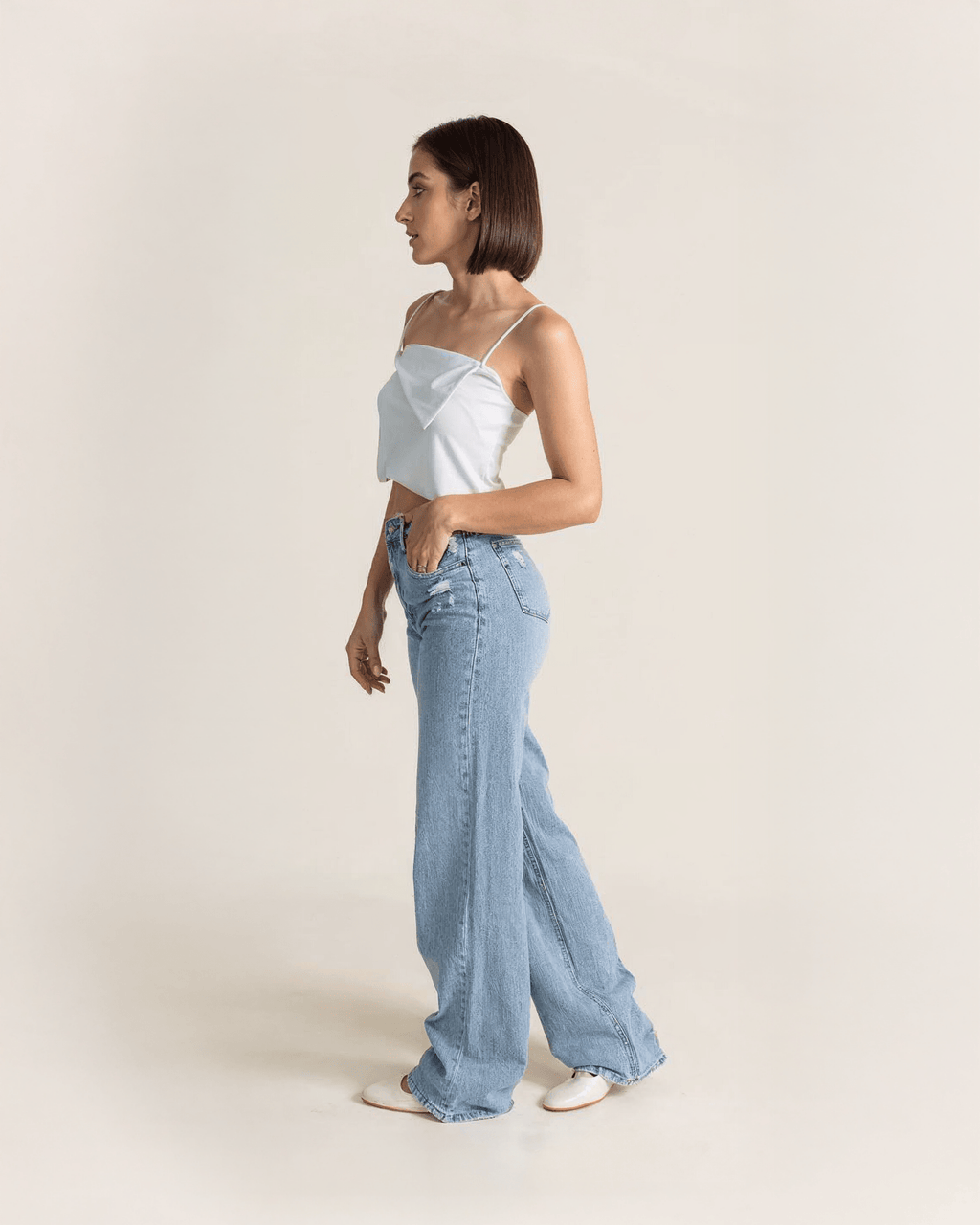 Jeans Rectos de Mezclilla para Mujer JS Denim Soft - ROXANZ
