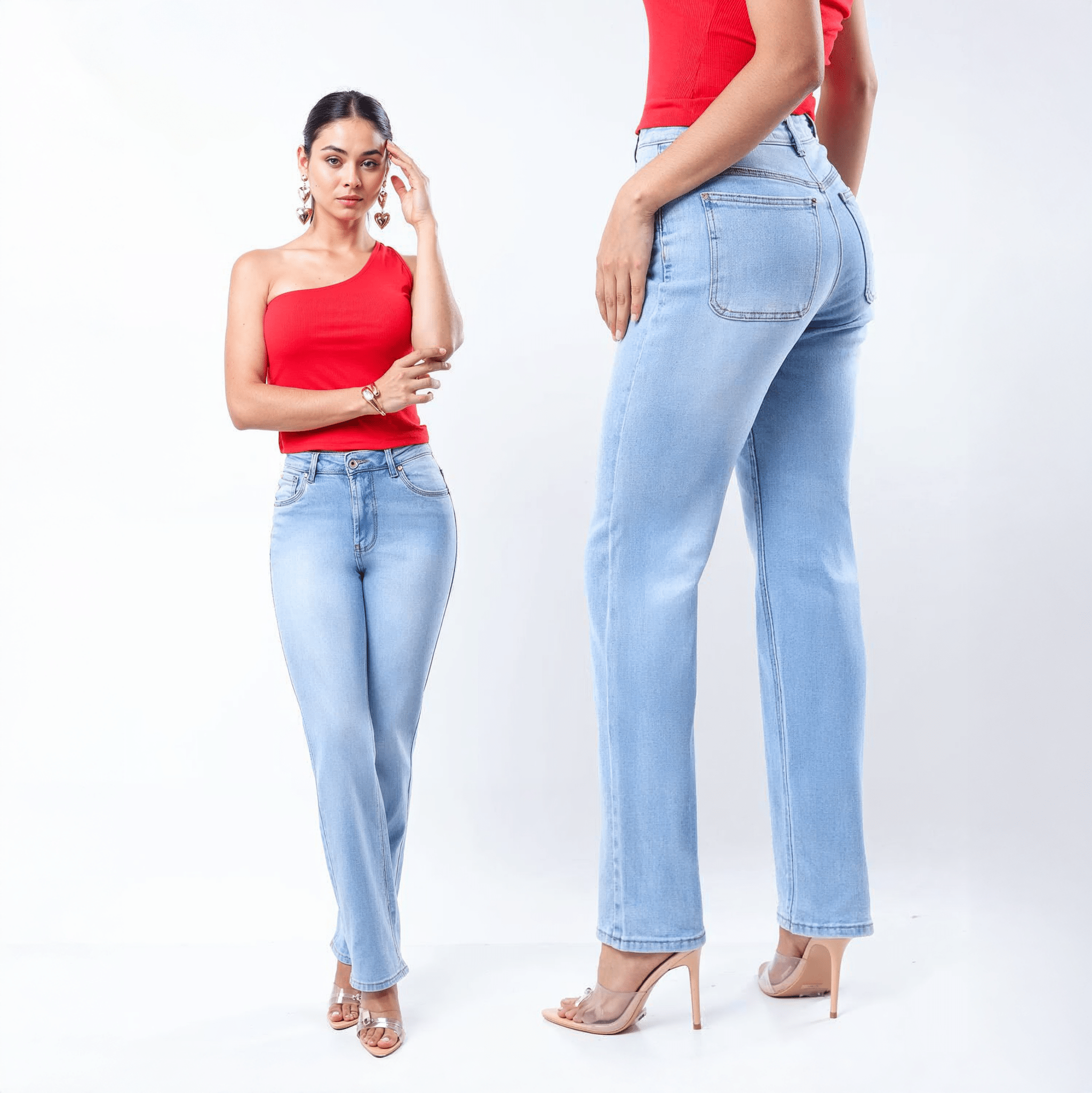 Jeans Rectos Para Mujer - ROXANZ