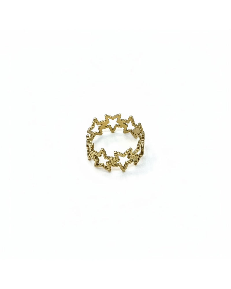 Anillo Estrellas Minimalista Dorado Unitalla Dorado