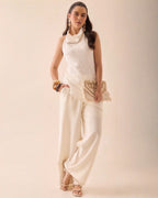 Blusa Cuello Alto Asimétrica