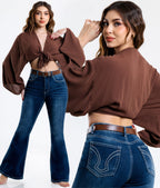 Jeans Campana Mezclilla Mujer