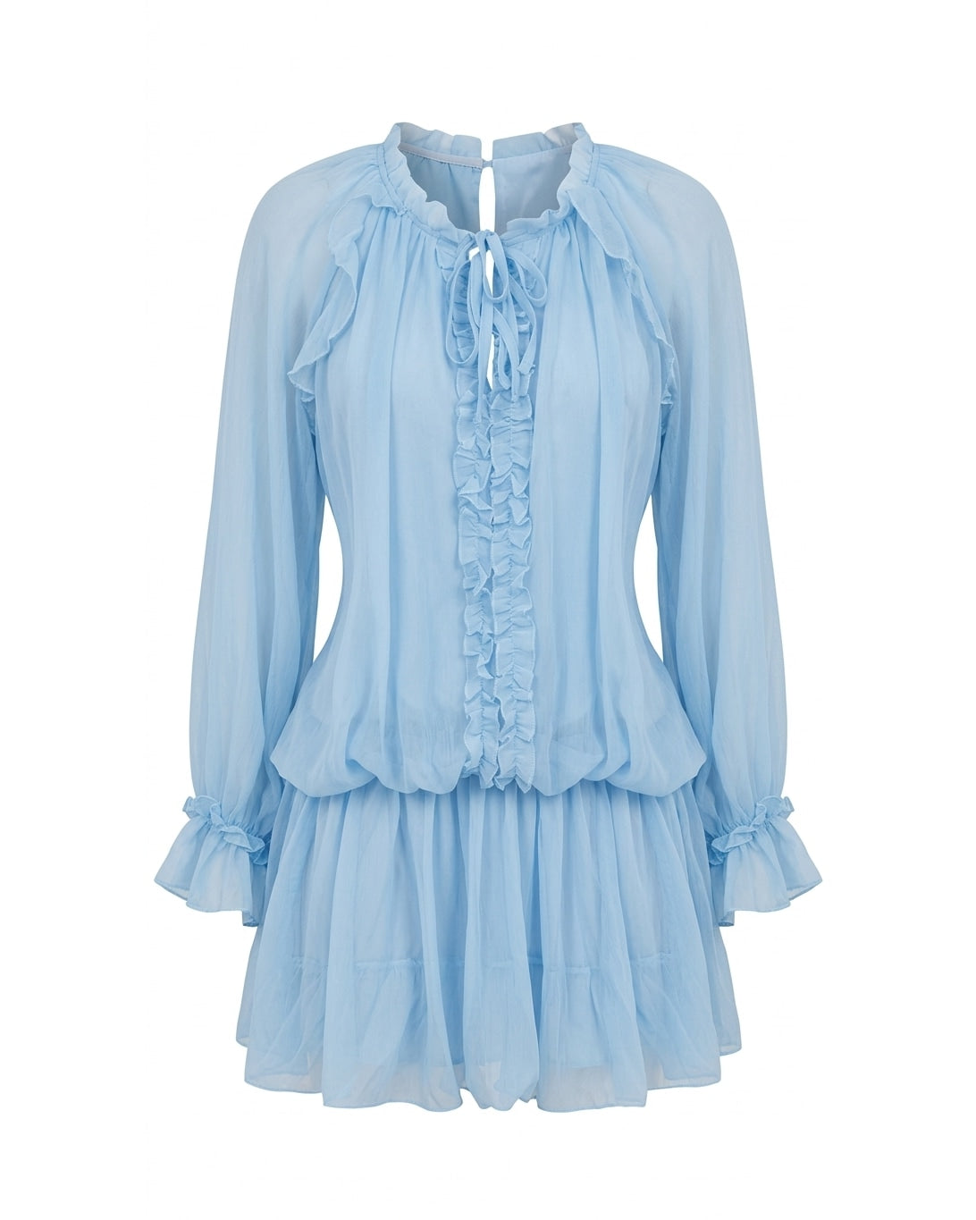 Vestido Gasa Azul Unitalla