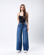 Jeans Wide Leg Mezclilla