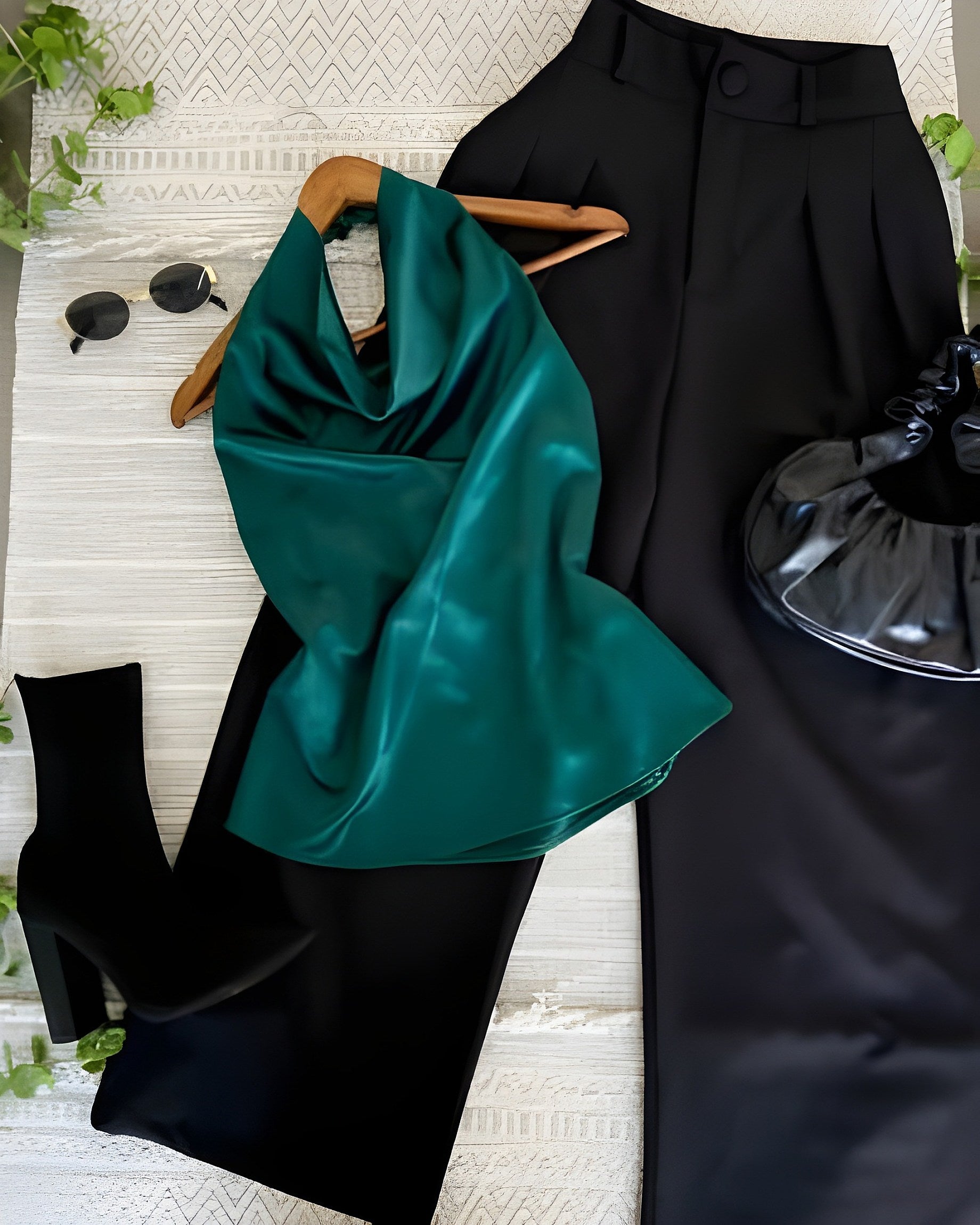 Blusa Satinada Cuello Halter