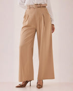 Pantalón Wide Leg Liso Elegante