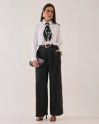 Pantalón Wide Leg Liso Elegante