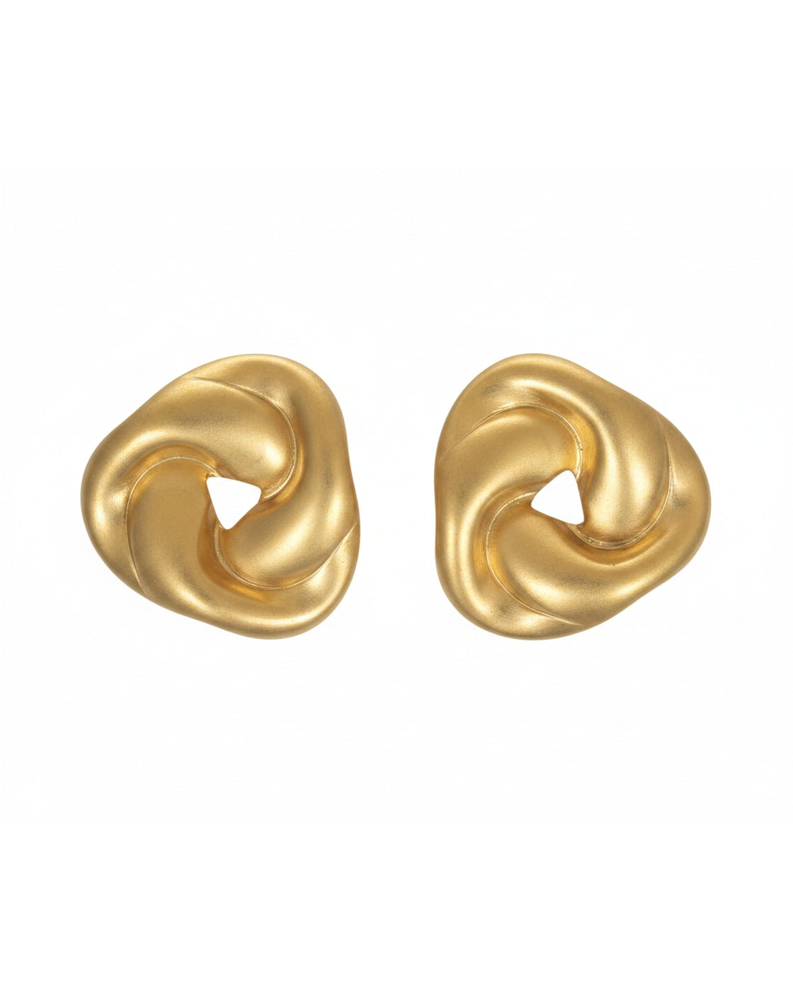 Aretes Nudo Dorados Elegantes