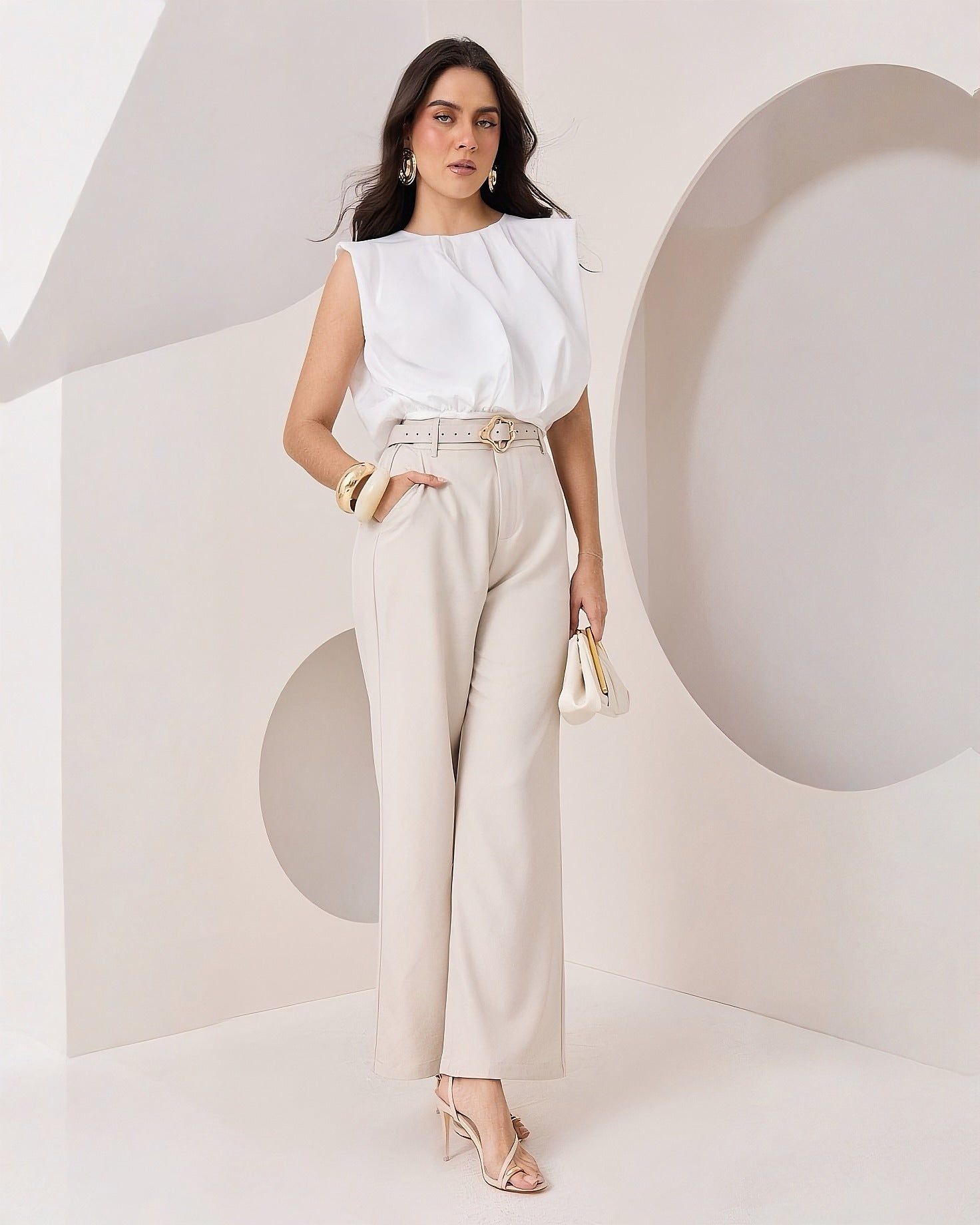 Pantalón Vestir Wide Leg