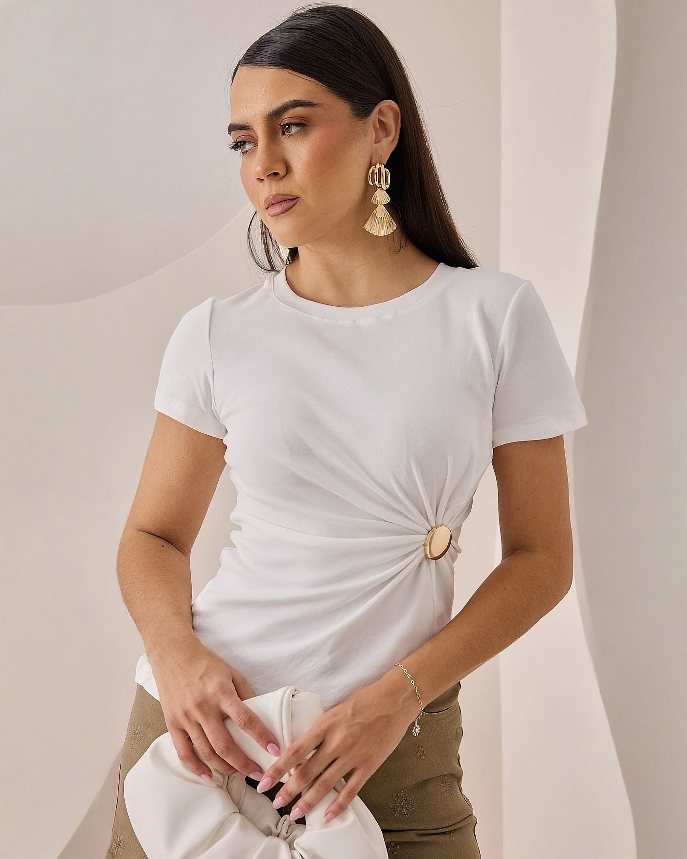 Playera Manga Corta Botón