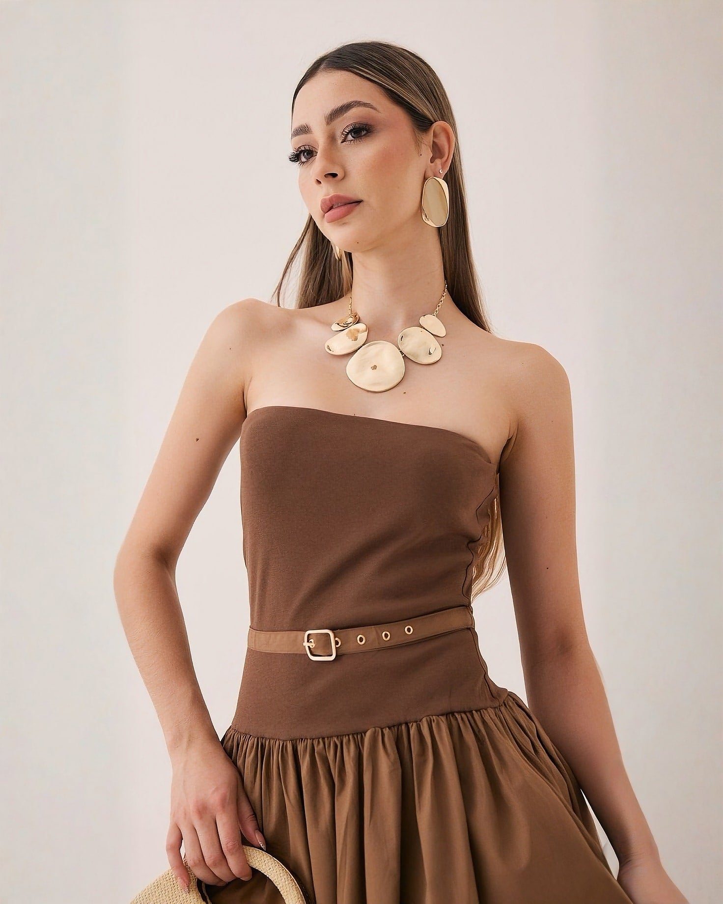 Vestido Bandana Café Casual
