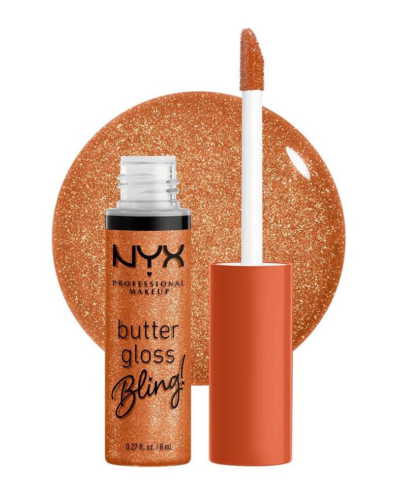 Nyx Professional Makeup, Butter Gloss Bling, Brillo de Labios - Roxanz