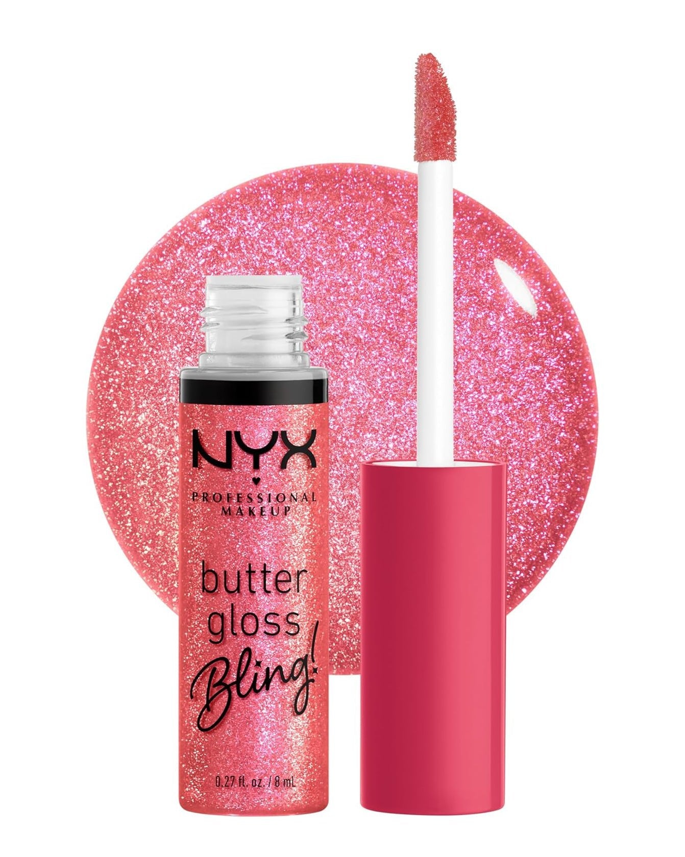 Nyx Professional Makeup, Butter Gloss Bling, Brillo de Labios - Roxanz