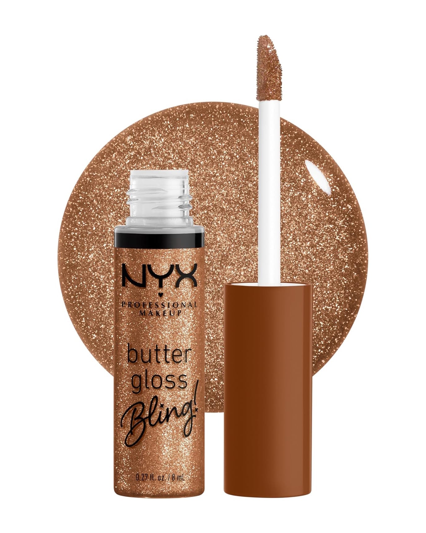 Nyx Professional Makeup, Butter Gloss Bling, Brillo de Labios - Roxanz