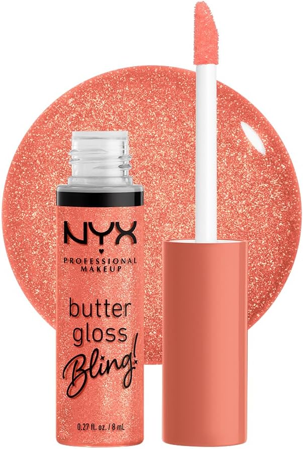 Nyx Professional Makeup, Butter Gloss Bling, Brillo de Labios - Roxanz