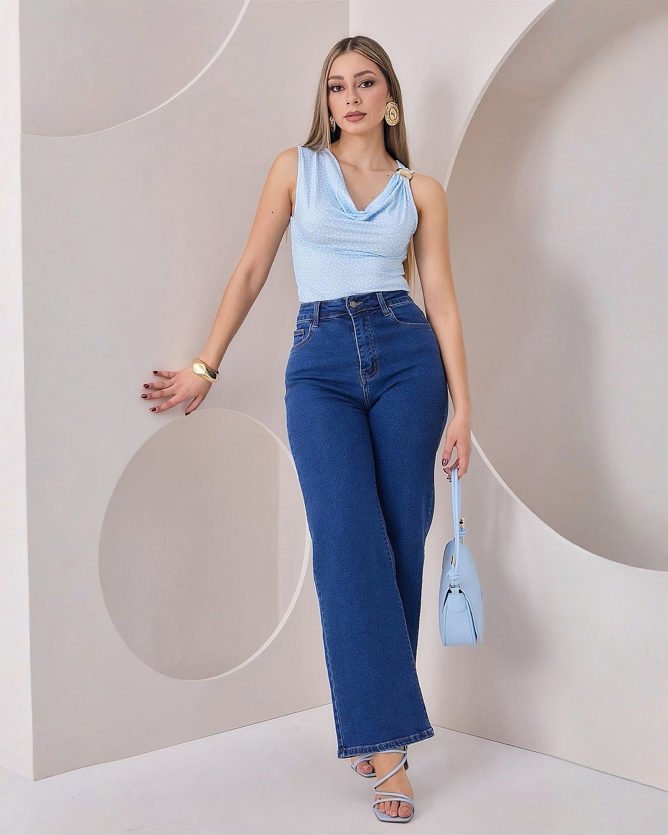 Blusa Manga Sisa Lunares